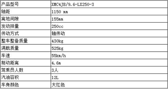 消防摩托车LX250-3 